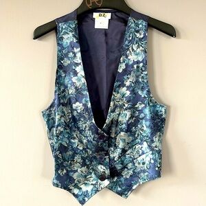 Vintage 1990s Ladies size small vest with tapestry front, DZ brand